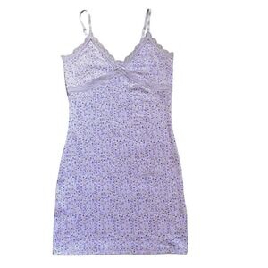 H&M/Divided Floral Stretch Bodycon Dress Women's Small Lavender Milkmaid Lounge